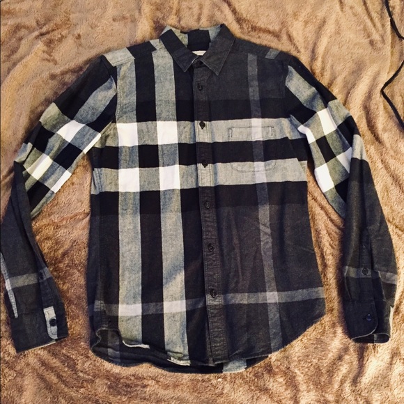 SOLD-BURBERRY BRIT EXPLODED CHECK BUTTON DOWN - Picture 3 of 8